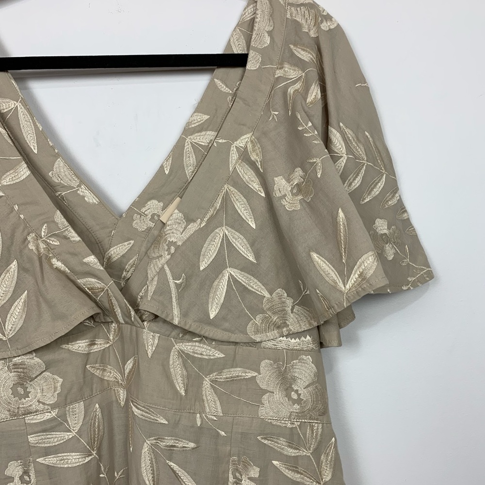 NWT H&M Floral Embroidered Plus Size Cotton Dress - Picture 3 of 4